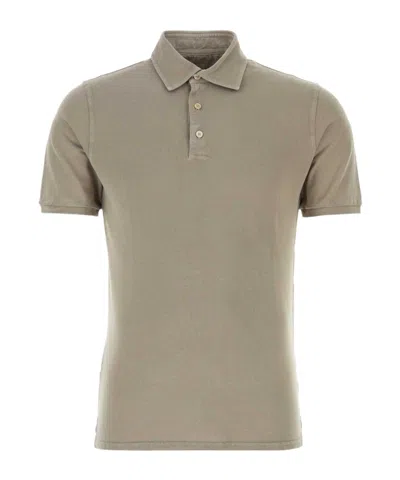 Fedeli Piqué Cotton Polo Shirt In Nude