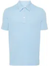 Fedeli Short-sleeve Polo Shirt In Blue