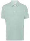 Fedeli Cutaway-collar Polo Shirt In Green