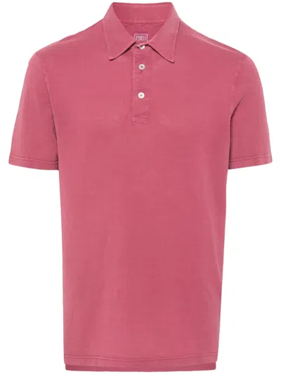 Fedeli Piqué-weave Polo Shirt In Pink