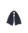 Fedeli Checkered Pattern Scarf In Black
