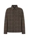 Fedeli Plaid Single-breasted Jacket In Brown