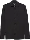 Fedeli Plain Organic-cotton Shirt In Grey