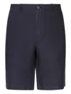 Fedeli Linen Bermuda Shorts In Blue