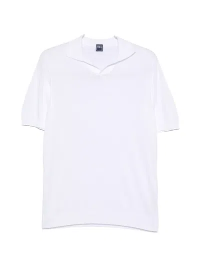 Fedeli Polo-collar T-shirt In White