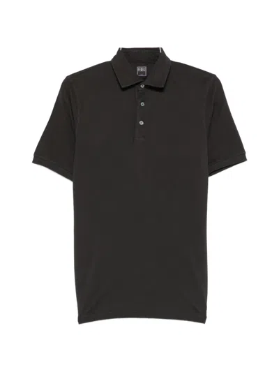 Fedeli Polo North Piqué-textured Polo Shirt In Brown