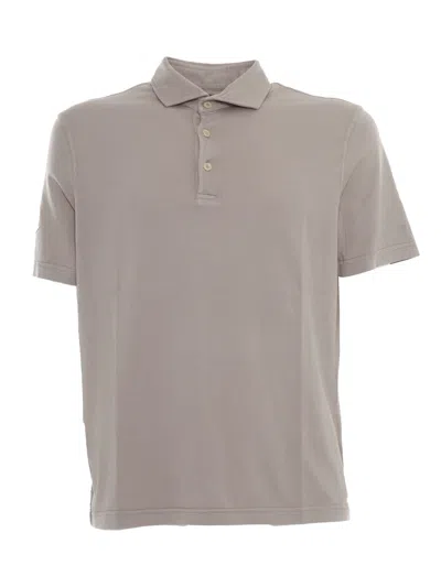 Fedeli Zero Cotton Jersey Polo Shirt In Brown