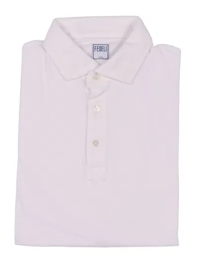 Fedeli Knitted Polo Shirt In White