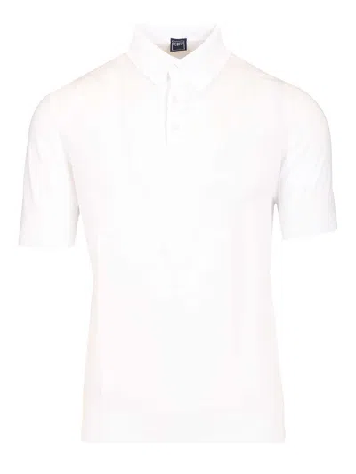 Fedeli Polo Sportman Mm. Giza Light Dusty 100 Cotone Polo Shirt White