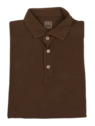 Fedeli Cotton Polo Shirt In Brown