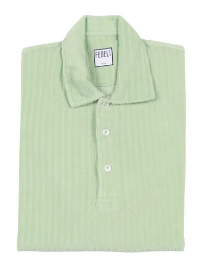 Fedeli Polo-shirt S/s Knitted Man In Green