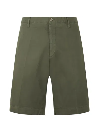 Fedeli Pressed-crease Chino Shorts In Green