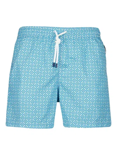 Fedeli Printed Shorts In Blue