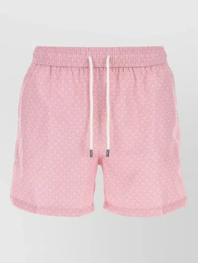 Fedeli Printed Swimming Shorts In Pink