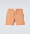 Fedeli Printed Swim Trunks In Orange