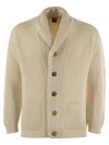 Fedeli Pure Cashmere Cardigan In Milk