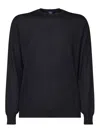 Fedeli Pure Virgin Wool Sweater In Black