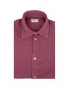 FEDELI PURPLE CLASSIC SHIRT IN LIGHT PIQUET