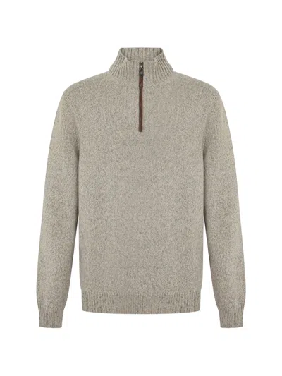 Fedeli Quarter-zip Cashmere Sweater In Gray