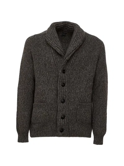 Fedeli Quito Shawl-collar Cardigan In Black