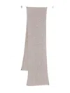 Fedeli Rectangular Cashmere Scarf In Neutral