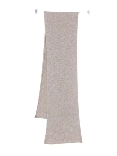 Fedeli Rectangular Cashmere Scarf In Neutral