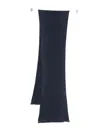 Fedeli Rectangular Knitted Scarf In Blue