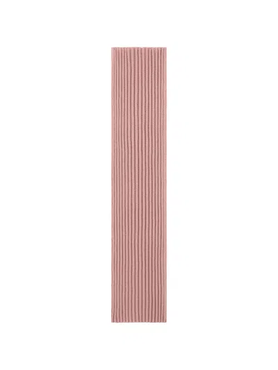 Fedeli Ribbed Cashmere Scarf In Pink