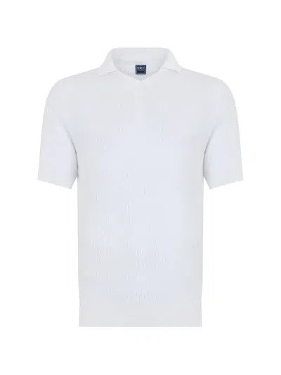 Fedeli Ribbed Cotton T-shirt In White