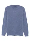 Fedeli Ribbed Crew-neck Sweater In Blue