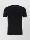 Fedeli Ribbed Hem Short Sleeves Textured Pattern