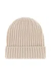 Fedeli Ribbed-knit Cashmere Beanie In Neutral
