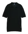 Fedeli Ribbed Polo Shirt In Black