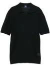 Fedeli Ribbed Polo Shirt In Blue