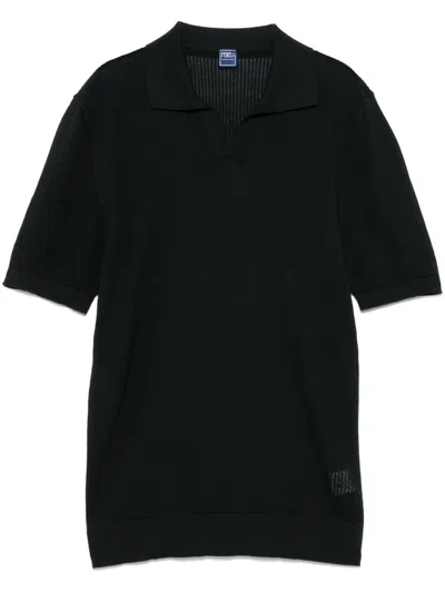 FEDELI RIBBED POLO SHIRT