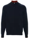 Fedeli Ribbed Sweater In Blue