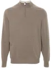Fedeli Ribbed Sweater In Brown