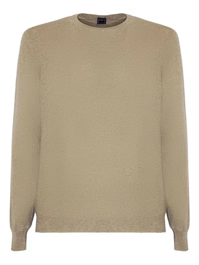 Fedeli Ribbed-trims Cashmere Sweater In Neutral