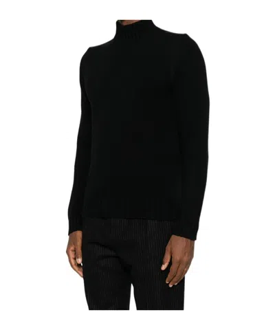 Fedeli Ribbed Cashmere And Virgin Wool Sweater In Black