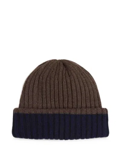 Fedeli Ribbed-knit Beanie Hat In Multi