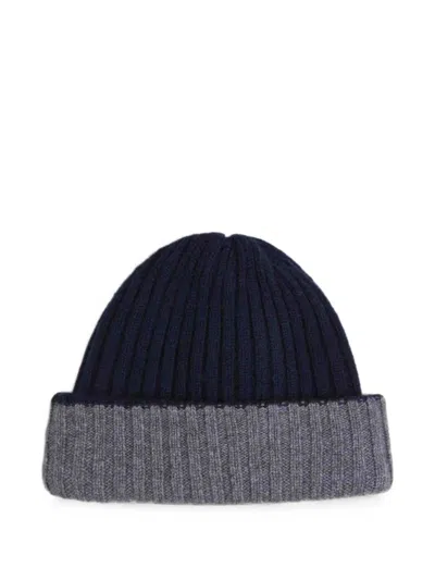 Fedeli Ribbed-knit Cashmere Beanie Hat In Black