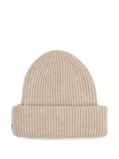 Fedeli Ribbed-knit Cashmere Beanie Hat In Brown