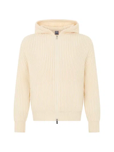 Fedeli Ribbed-knit Cashmere Cardigan In Neutral