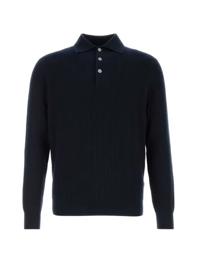 Fedeli Ribbed-knit Polo Shirt In Animal Print