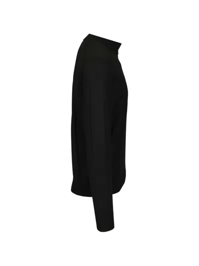 Fedeli Ribbed-trim Mock-neck Sweater In Black