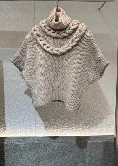 Fedeli "rodolite Biggie" Sleeveless Sweater In Wool And Cashmere In Neutral