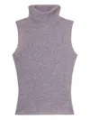 Fedeli Roll-neck Sleeveless Top In Multi