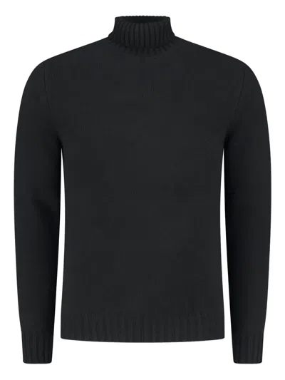 Fedeli Roll-neck Sweater In Black