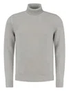 Fedeli Mock-neck Knit Jumper In Grey