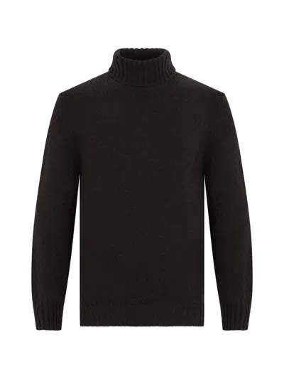 Fedeli Roll-neck Cashmere Sweater In Brown
